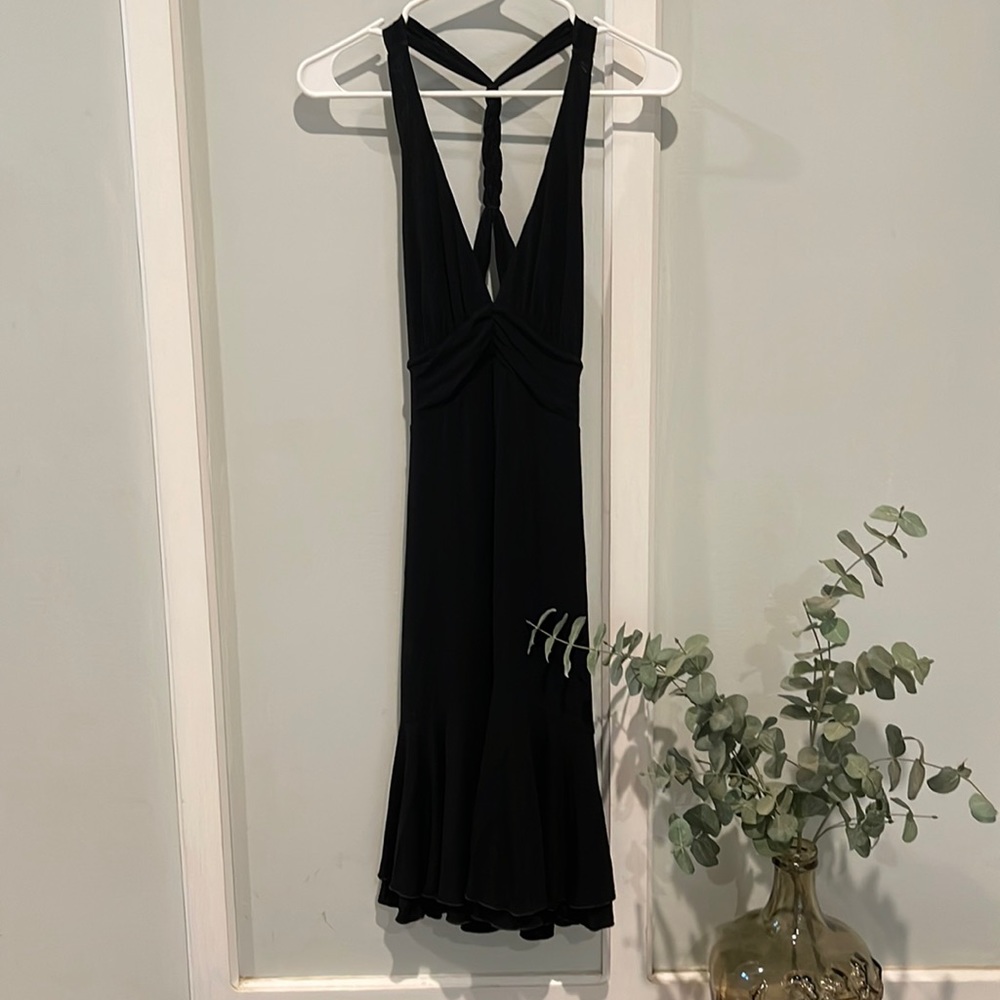 Bebe, Size Small Black Halter Dress